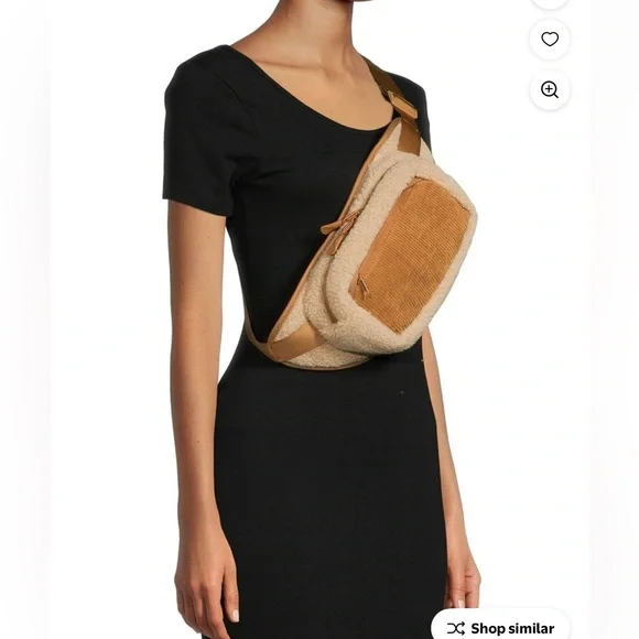 Tan and Cream Women's Fanny Pack Crossbody - Picture 1 of 8